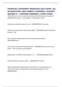 FINANCIAL STATEMENT MODELING 2025 EXAM &vert; ALL 80 QUESTIONS AND CORRECT ANSWERS &vert; ALREADY GRADED A&plus; &vert; VERIFIED ANSWERS &vert; LATEST EXAM