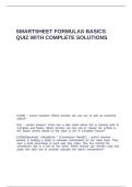 SMARTSHEET FORMULAS BASICS QUIZ WITH COMPLETE SOLUTIONS