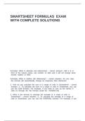 Smartsheet Formulas exam with complete solutions