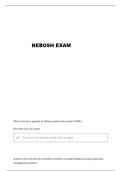 NEBOSH IOG ELEMENT 1 QUESTIONS AND VERIFIED ANSWERS
