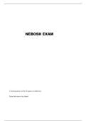 NEBOSH QUESTIONS AND VERIFIED ANSWERS
