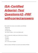 ISA - Certified Arborist - Test Questions -2 &ndash; PRF with correct answers