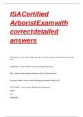 ISA Certified Arborist Exam with correct detailed answers