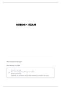 NEBOSH DIPLOMA UNIT A QUESTIONS AND VERIFIED ANSWERS