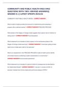 COMMUNITY AND PUBLIC HEALTH WGU D402 QUESTIONS WITH 100&percnt; VERIFIED ANSWERS&vert;&vert; GRADED A&plus;&vert;&vert; LATEST UPDATE 2025&sol;26