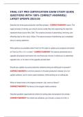 FINAL CUT PRO CERTIFICATION EXAM STUDY GUIDE QUESTIONS WITH 100&percnt; CORRECT ANSWERS&vert;&vert; LATEST UPDATE 2025&sol;26