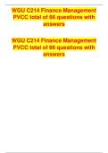 WGU C214 Financial Management PVCC &vert; 66 Exam Questions with Answers A&plus; &lpar;2024&sol;2025&rpar;