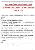 Leik FNP Reviewed Questions&colon; Latest 2025&sol;2026 Edition with Verified Correct Answers &ndash; Complete A&plus; Graded Review Guide