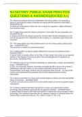 NJ NOTARY PUBLIC EXAM PRACTICE QUESTIONS & ANSWERS&lpar;RATED A&plus;&rpar;
