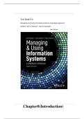TEST BANK for Managing and Using Information Systems A Strategic Approach&comma; 8th Edition by Keri E&period; Pearlson&period; All Chapters&vert; Latest 2026