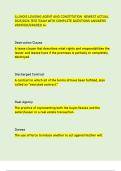 ILLINOIS LEASING AGENT AND CONSTITUTION NEWEST ACTUAL  2025&sol;2026 TEST EXAM WITH COMPLETE QUESTIONS ANSWERS  VERIFIED&sol;GRADED A&plus;