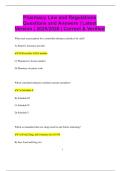 Pharmacy Law and Regulations Questions and Answers &vert; Latest Version &vert; 2025&sol;2026 &vert; Correct & Verified