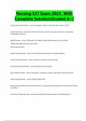 Nursing 527 Exam 2025 With Complete Solution&lpar;Graded A&plus;&rpar;
