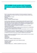 CCS AHIMA study guide with Complete Solutions Latest Updated 2025 GRADED A&plus;&period;