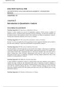 Solution Manual For Quantitative Analysis for Management, Global Edition  by Barry Render ||ISBN:9781292459080