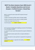 NICET Fire Alarm Systems Exam 2026 &lpar;Level 2 Exam&rpar; &vert; Complete Questions and Correct Answers &vert; Verified Answers &vert; Brand New Version&excl;