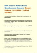 BSIS Firearm Written Exam Questions and Answers&period; Recent Updated &lpar;2025&sol;2026&rpar; &lpar;Verified Answers&rpar;