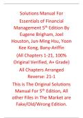 Solutions Manual Essentials of Financial Management 5th Edition By Eugene Brigham&comma; Joel Houston&comma; Jun-Ming Hsu&comma; Yoon Kee Kong&comma; Bany-Ariffin
