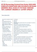 ATI PN Pharmacology Proctored Exam Review 2025-2026  COMPLETE QUESTIONS AND ACCURATE DETAILED  ANSWERS REAL EXAM ATI PN PHAR VERIFIED  100&percnt; ALREADY GRADED A&plus; LATEST UPDATE