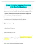 Oracle FCCS Certification &ndash; Exam Questions with Certified Solutions
