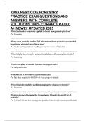 IOWA PESTICIDE FORESTRY PRACTICE EXAM QUESTIONS AND ANSWERS WITH COMPLETE SOLUTIONS 100&percnt; CORRECT RATED A&plus; NEWLY UPDATED 2025