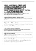 IOWA CORE EXAM&colon; PESTICIDE APPLICATOR QUESTIONS AND ANSWERS WITH COMPLETE SOLUTIONS 100&percnt; CORRECT RATED A&plus; NEWLY UPDATED 2025