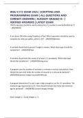 WGU C173 EXAM 2025 &vert; SCRIPTING AND PROGRAMMING EXAM &vert; ALL QUESTIONS AND CORRECT ANSWERS &vert; ALREADY GRADED A&plus; &vert; VERIFIED ANSWERS &vert; LATEST EXAM