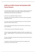 LCSW Law & Ethics Practice Test Questions With Correct Answers 