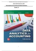 Data Analytics for Accounting &ndash; Solution Manual&comma; 3rd Edition Richardson&comma; Chapters 1&ndash;9