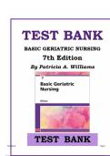 Test Bank for Basic Geriatric Nursing 7th Edition By Patricia A&period; Williams