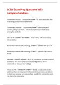 LCSW Exam Prep Questions With Complete Solutions
