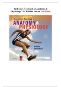 Test bank for Anthony-s Textbook of Anatomy and Physiology&comma; 21st Edition by Patton&comma; Chapters 1 - 48&comma;
