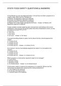 STATE FOOD SAFETY QUESTIONS & ANSWERS