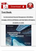 Testbank for International Financial Management &lpar;15th Edition&rpar; by Jeff Madura &ndash; Complete Exam Questions and Answers