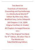 Test Bank Essentials of Intentional Counseling and Psychotherapy in a Multicultural World 4th Edition By Allen Ivey&comma; Mary Bradford Ivey&comma; Carlos Zalaquett