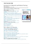 TEST BANK FOR Introduction to Maternity and Pediatric Nursing 8th Edition by Gloria Leifer ISBN:978-0275971281 ALL CHAPTERS COVERED YOUR ULTIMATE GUIDE 100% VERIFIED A+ GRADE ASSURED!!!!!! NEW LATEST UPDATE!!!!!!