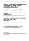 IOWA 3OT PESTICIDE TEST QUESTIONS AND ANSWERS WITH COMPLETE SOLUTIONS &lpar;GRADED A&plus;&rpar;