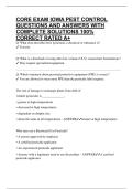 CORE EXAM IOWA PEST CONTROL QUESTIONS AND ANSWERS WITH COMPLETE SOLUTIONS 100&percnt; CORRECT RATED A&plus; 