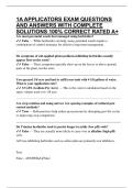 1A APPLICATORS EXAM QUESTIONS AND ANSWERS WITH COMPLETE SOLUTIONS 100&percnt; CORRECT RATED A&plus;
