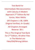 Test Bank Intermediate Microeconomics with Calculus A Modern Approach 2nd Edition By Hal Varian&comma; Marc Melitz 