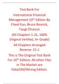 Test Bank International Financial Management 10th Edition By Cheol Eun&comma; Bruce Resnick&comma; Tuugi Chuluun