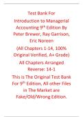 Test Bank Introduction to Managerial Accounting 9th Edition By Peter Brewer&comma; Ray Garrison&comma; Eric Noreen