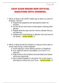 CDVP EXAM BRAND NEW OFFICIAL  QUESTIONS WITH ANSWERS&period;