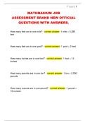 MATHNASIUM JOB  ASSESSMENT BRAND NEW OFFICIAL  QUESTIONS WITH ANSWERS&period;