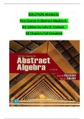 Solution Manual for A First Course in Abstract Algebra &lpar;Latest Edition&rpar; by John B&period; Fraleigh &ndash; Complete Solutions to All Chapters