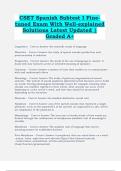 CSET Spanish Subtest I Fine-Tuned Exam with Well-Explained Solutions &lpar;Latest Updated 2025&ndash;2026&rpar; &ndash; Graded A&plus; Study Resource