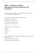 DBIA - Contracts and Risk Management Exam Questions and Answers