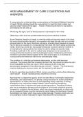 HESI MANAGEMENT OF CARE 2 QUESTIONS AND ANSWERS