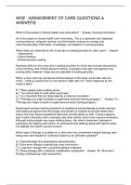 HESI - MANAGEMENT OF CARE QUESTIONS & ANSWERS
