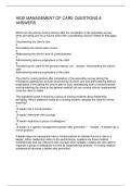 HESI MANAGEMENT OF CARE QUESTIONS & ANSWERS